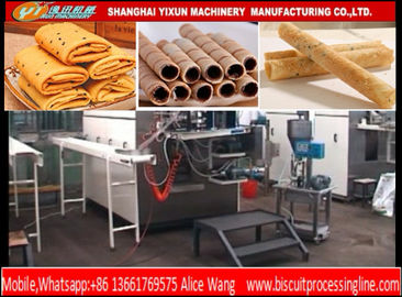Crispy Egg Roll / Wafer Roll Making Machine Line Stable Compact Structure